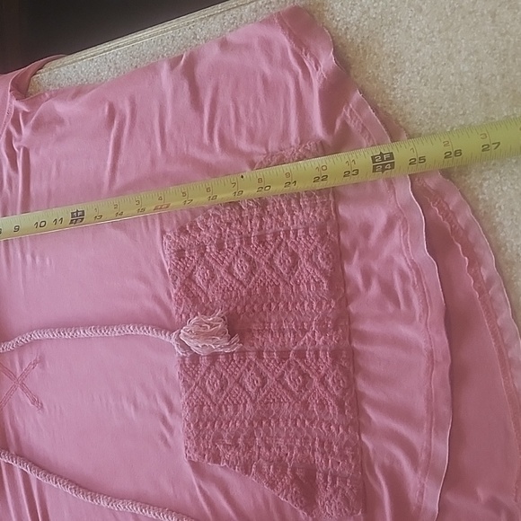 POL Hooded Long Sleeve Tunic Dusty Rose Size L - Picture 4 of 12